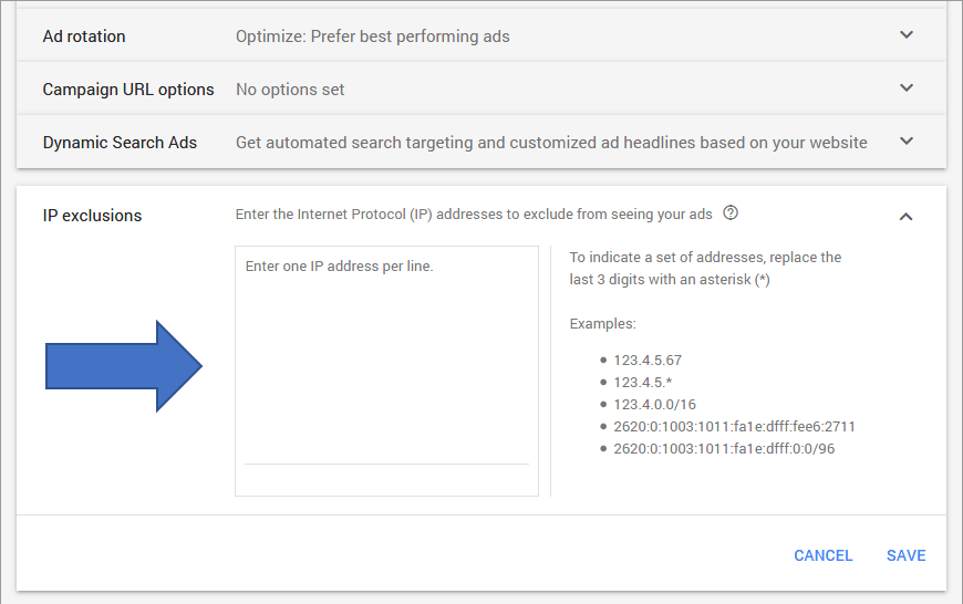 ip exclusions