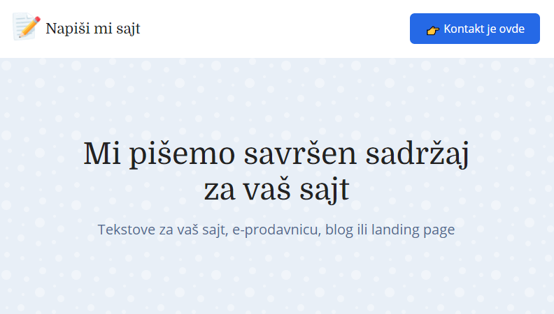 varijanta naslova za sajt