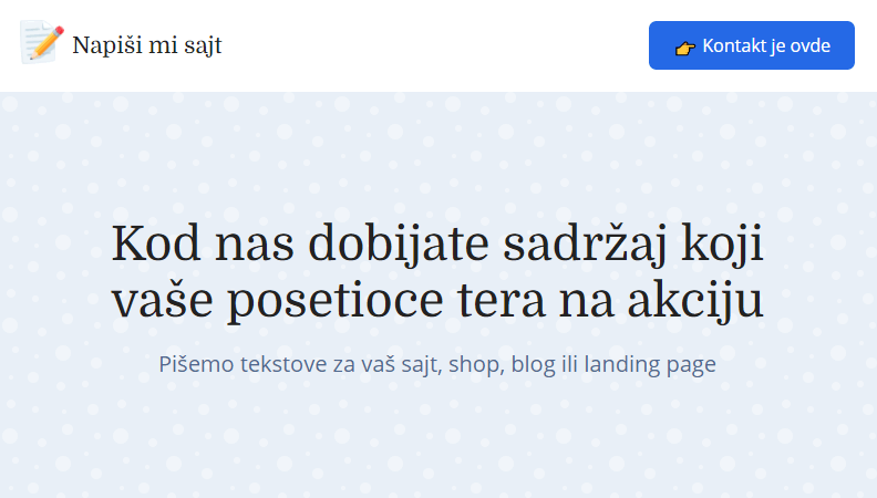 varijanta naslova za sajt