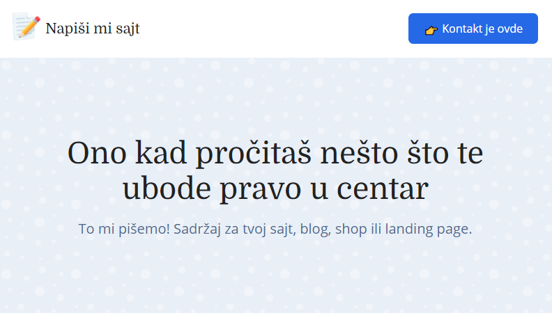 varijanta naslova za sajt